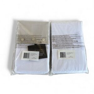 Ralph Lauren Cream and White Bedding Pillow Cases 2Pcs NWT
